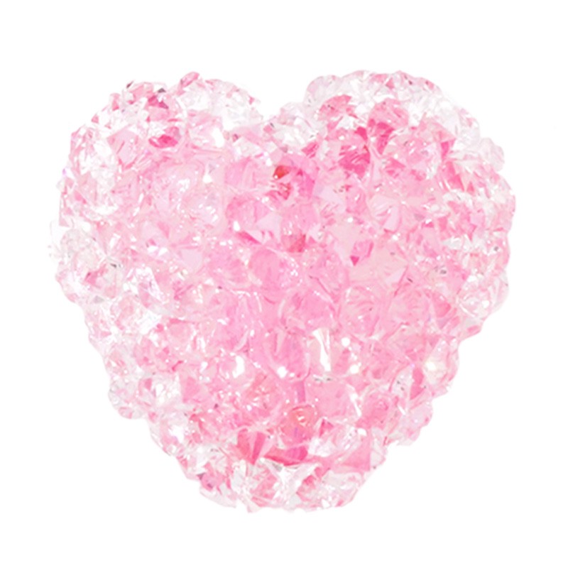Χάνδρες Shamballa Καρδιά 12mm σε συσκευασία 4 τεμαχίων - So Cute Cut