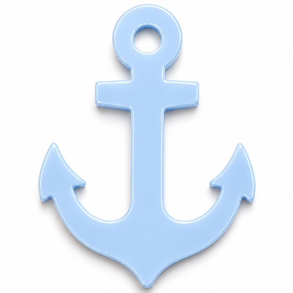 Anchor laser cut διακοσμητικό στοιχείο άγκυρα από MDF, ακρυλικό και καθρέφτη για DIY, μπομπονιέρες και ναυτικές κατασκευές | So Cute Cut