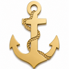 Anchor with Rope laser cut διακοσμητικό στοιχείο άγκυρα με σχοινί από MDF, ακρυλικό και χρυσό καθρέφτη για DIY και μπομπονιέρες | So Cute Cut
