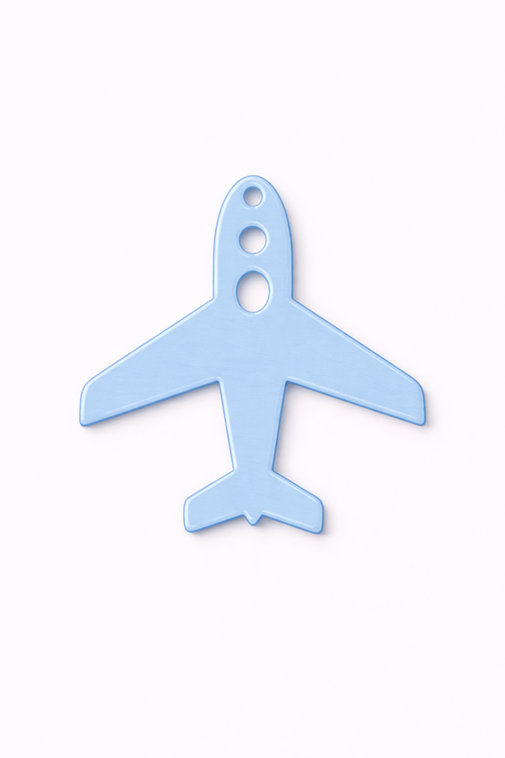 Αεροπλάνο από πλεξιγκλάς με cutouts σε γαλάζιο χρώμα, διακοσμητικό στοιχείο 10 εκ για γούρια και χειροποίητες κατασκευές