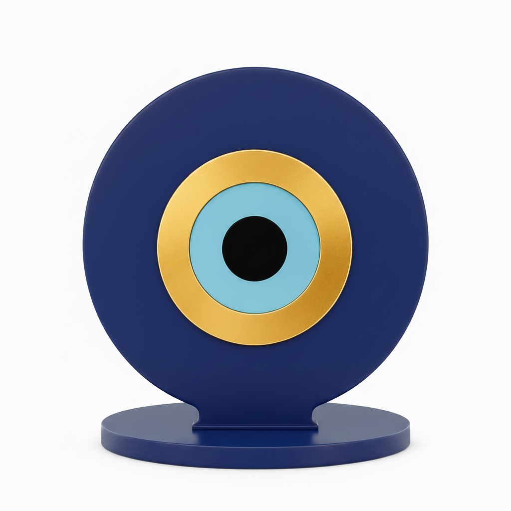 Aura Eye – Χειροποίητο Επιτραπέζιο Διακοσμητικό Μάτι με Βάση
