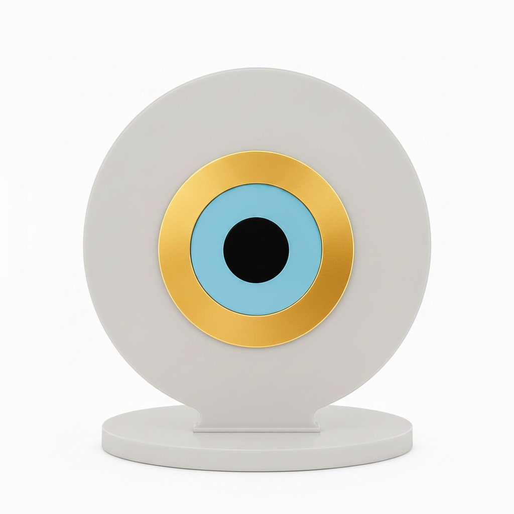 Aura Eye – Χειροποίητο Επιτραπέζιο Διακοσμητικό Μάτι με Βάση
