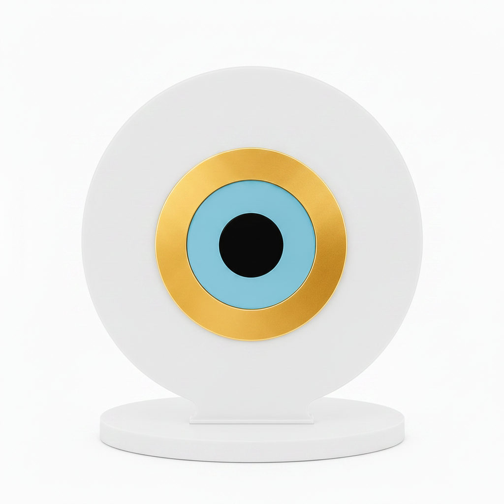 Aura Eye – Χειροποίητο Επιτραπέζιο Διακοσμητικό Μάτι με Βάση