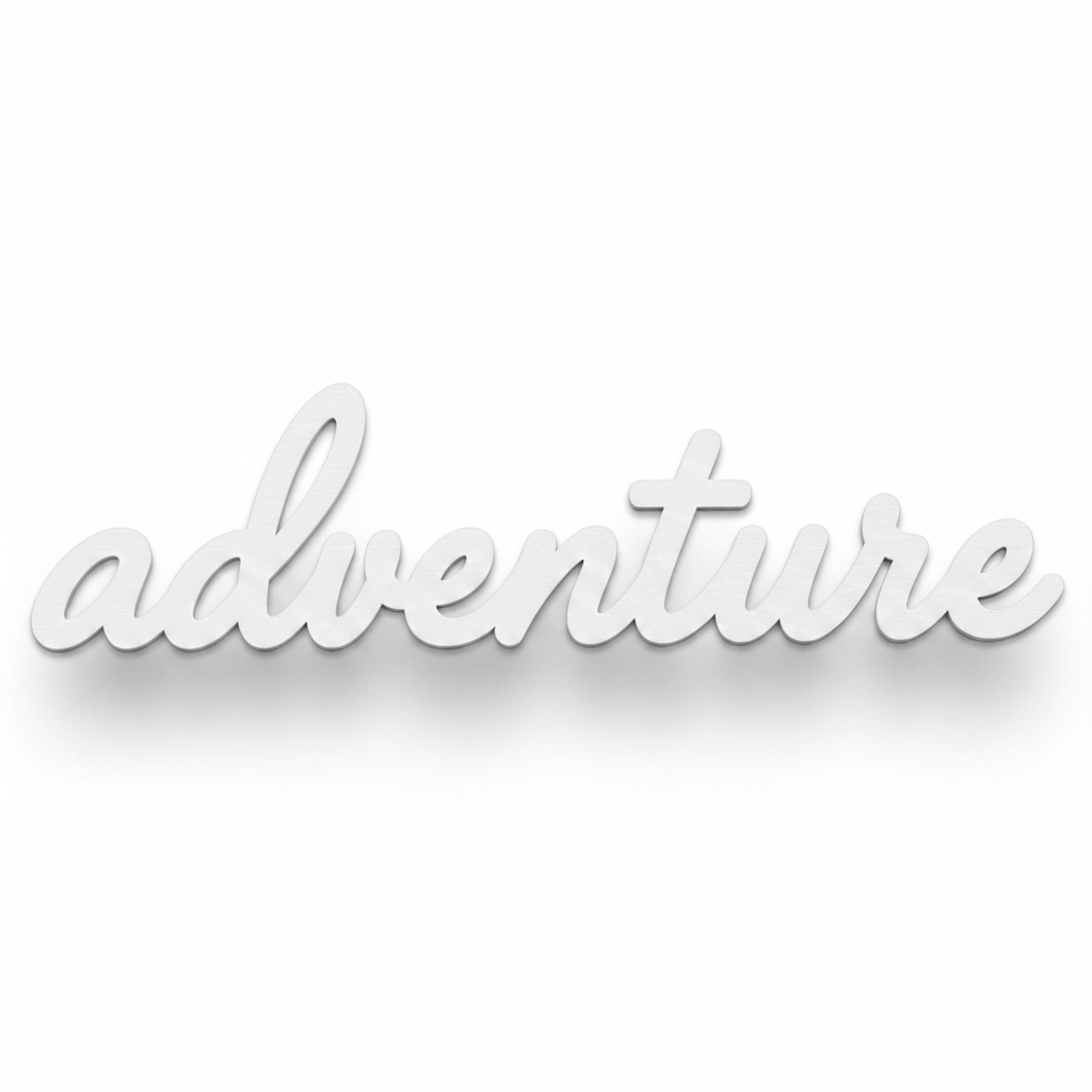 Adventure Script Word | Laser Cut Διακοσμητική Λέξη