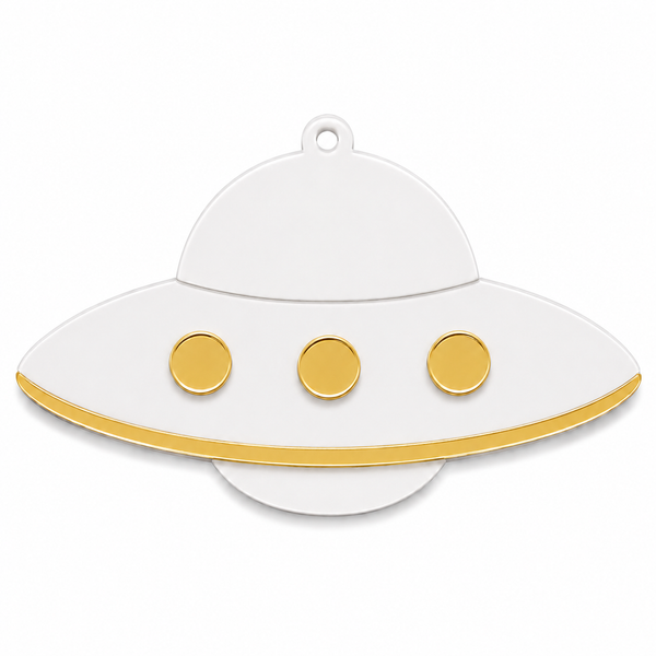 Space UFO | Κρεμαστό UFO από Πλεξιγκλάς για Βάπτιση, Baby Shower & DIY