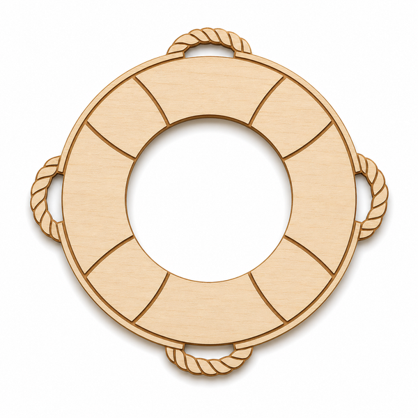 Basic Lifebuoy laser cut διακοσμητικό σωσίβιο από ξύλο, ακρυλικό και καθρέφτη για DIY, μπομπονιέρες και ναυτικές δημιουργίες | So Cute Cut