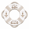 Beach Lifebuoy Sign διακοσμητικό σωσίβιο από MDF για beach house διακόσμηση, summer crafts και ναυτικές δημιουργίες | So Cute Cut