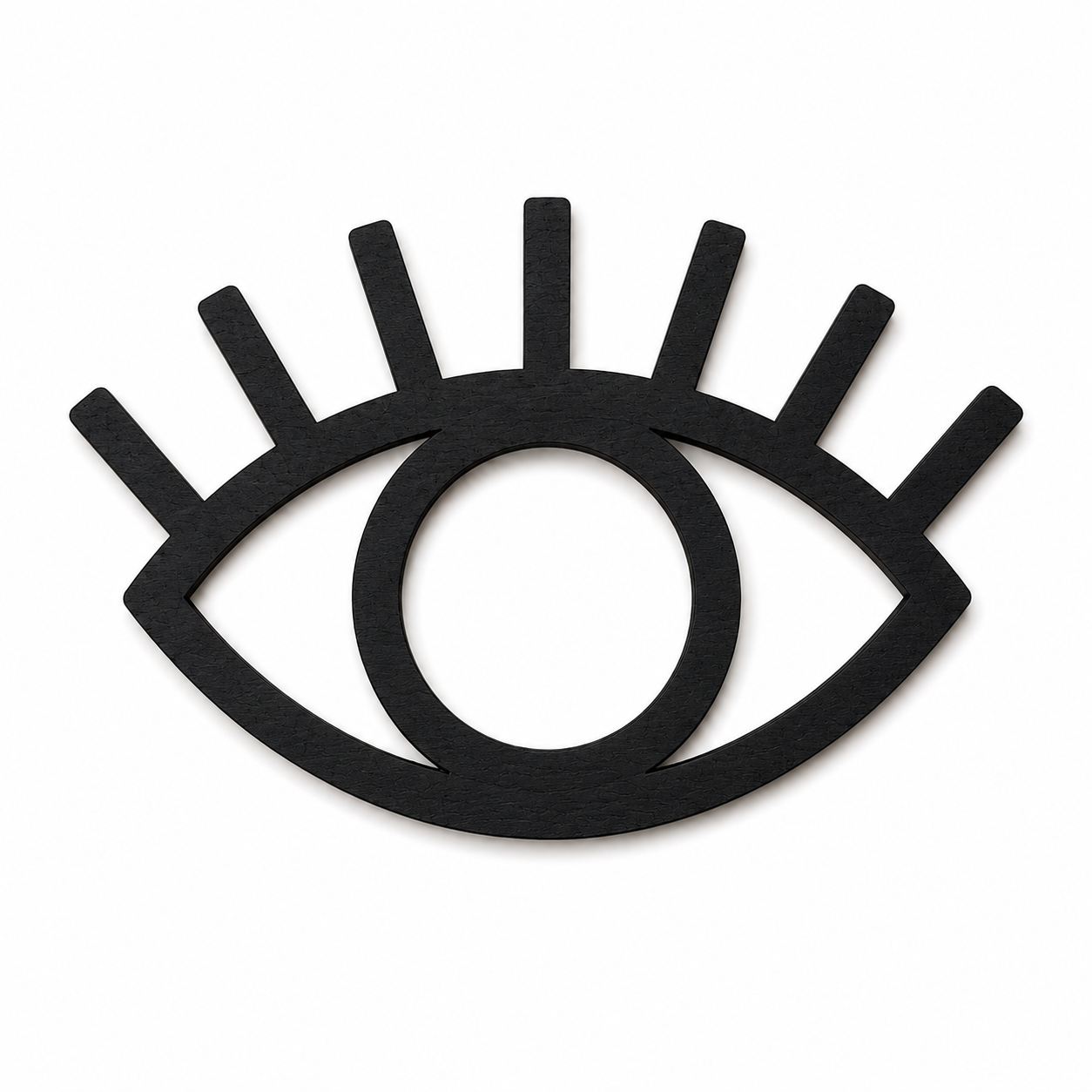 Ξύλινο laser cut στοιχείο Boho Eye with Lashes με βλεφαρίδες και κεντρικό κυκλικό άνοιγμα για DIY λαμπάδες, γούρια, μπομπονιέρες και παιδικές δημιουργίες – So Cute Cut.