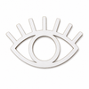 Ξύλινο laser cut στοιχείο Boho Eye with Lashes με βλεφαρίδες και κεντρικό κυκλικό άνοιγμα για DIY λαμπάδες, γούρια, μπομπονιέρες και παιδικές δημιουργίες – So Cute Cut.