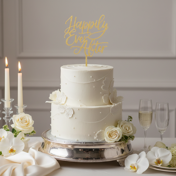 Cake Topper Γάμου Happily Ever After - Πλεξιγκλάς