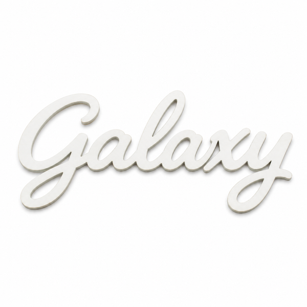 Galaxy Script Sign | Laser Cut Επιγραφή από Πλεξιγκλάς & MDF