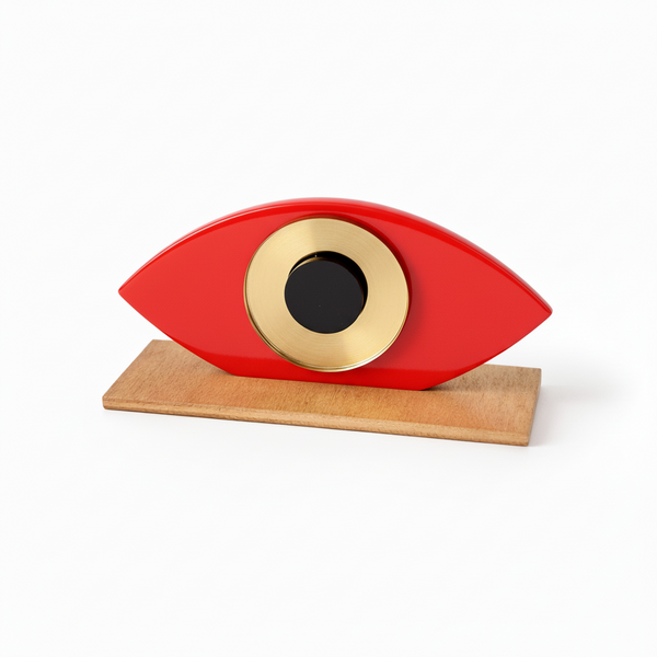 Γούρι πλεξιγκλάς μικρό οβάλ μάτι σε βάση