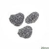 Χάνδρες Shamballa Καρδιά 20mm σε συσκευασία 10 τεμαχίων - So Cute Cut