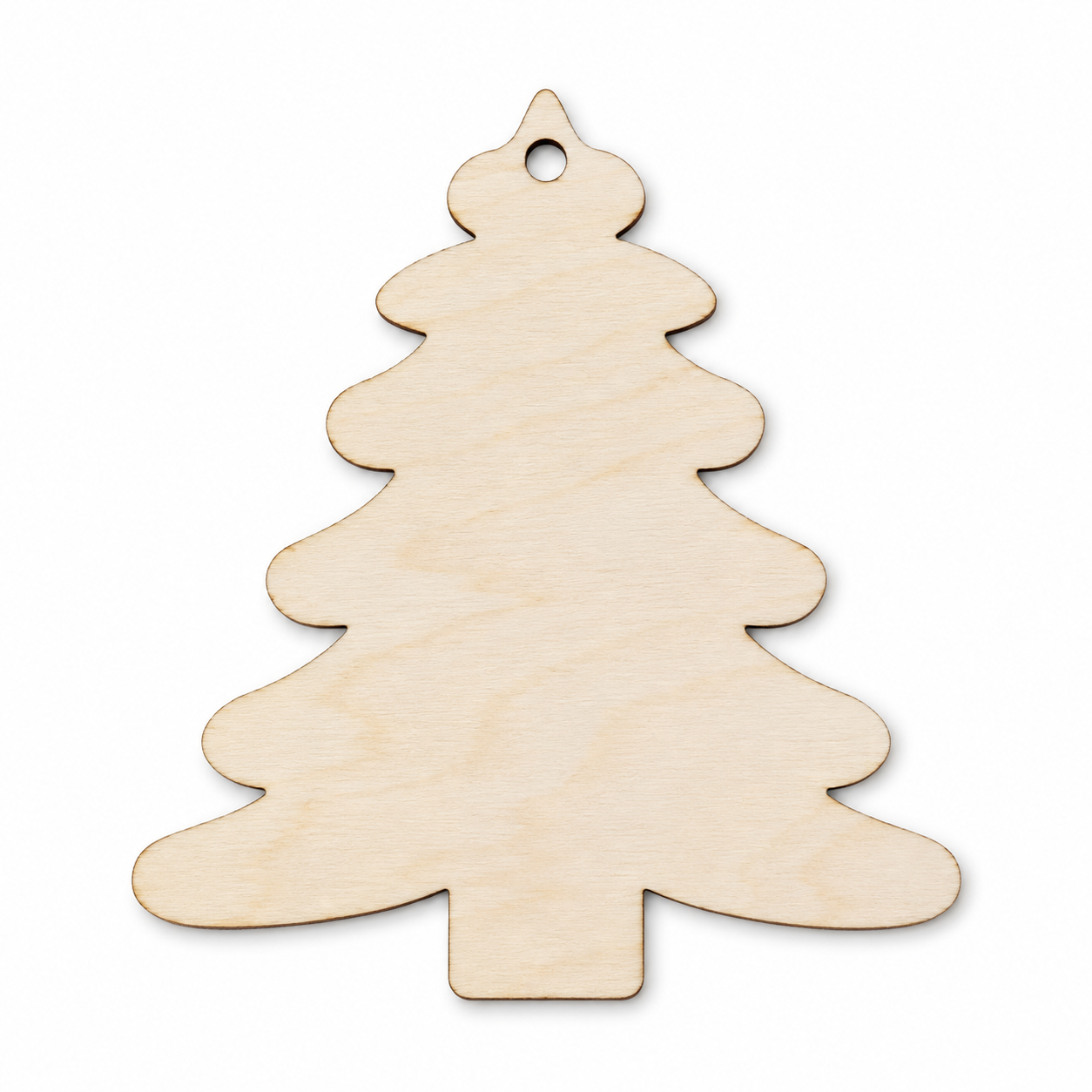 Classic Christmas Tree Laser Cut Shape από MDF σημύδα και λευκό MDF της So Cute Cut σε διάφορα μεγέθη για DIY χριστουγεννιάτικες δημιουργίες.