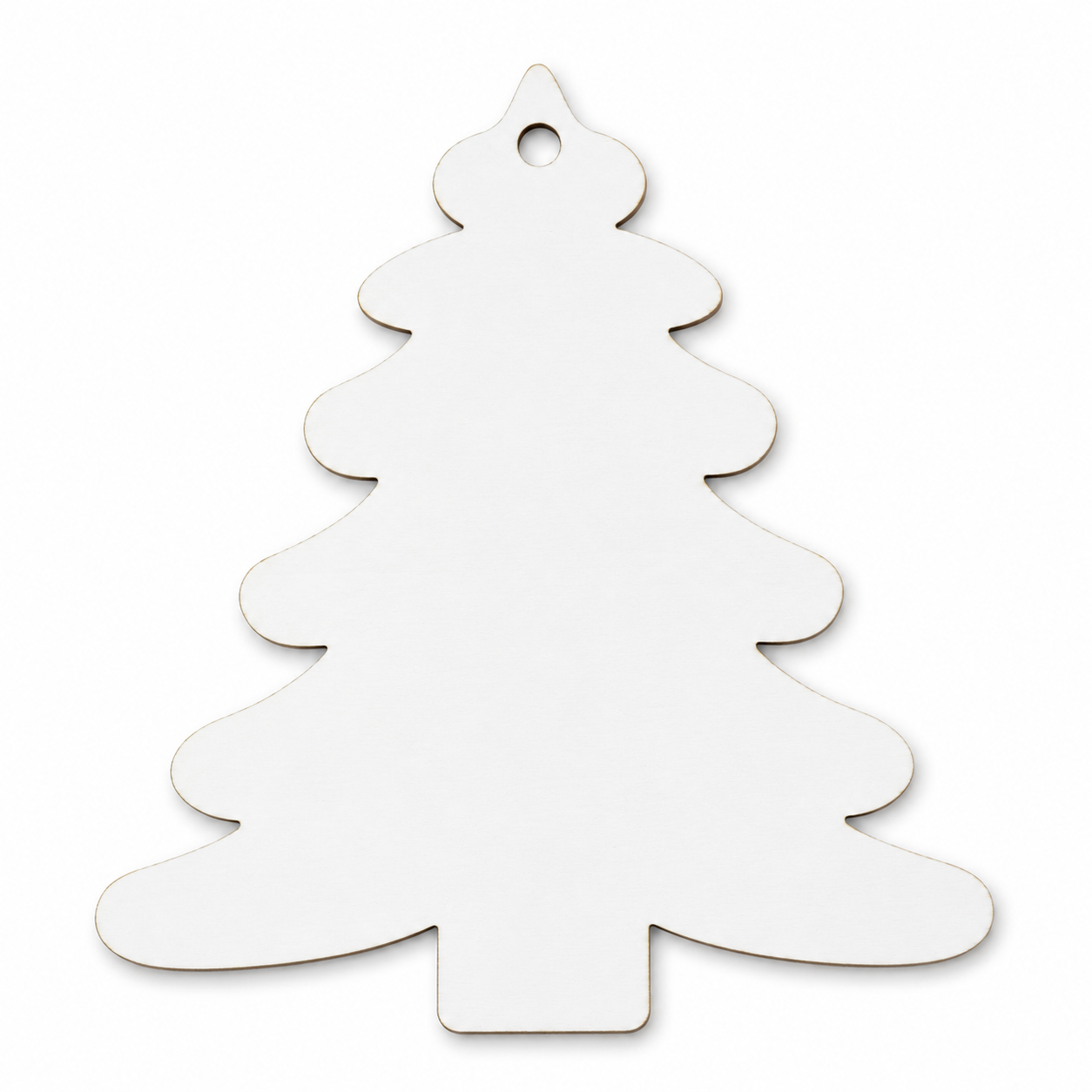 Classic Christmas Tree Laser Cut Shape από MDF σημύδα και λευκό MDF της So Cute Cut σε διάφορα μεγέθη για DIY χριστουγεννιάτικες δημιουργίες.