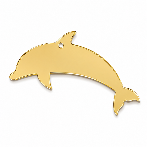 Classic Dolphin Hanging Shape από MDF, πλεξιγκλάς και καθρέφτη για μπομπονιέρες, DIY και ναυτικές δημιουργίες | So Cute Cut