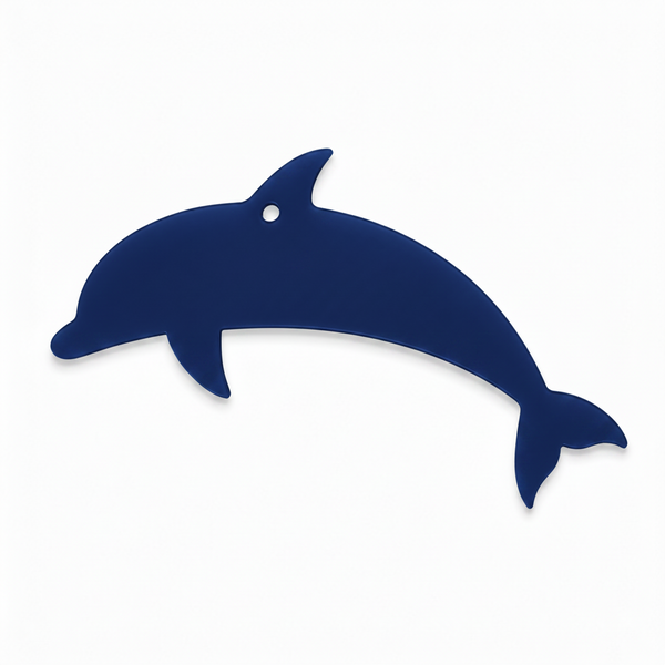 Classic Dolphin Hanging Shape από MDF, πλεξιγκλάς και καθρέφτη για μπομπονιέρες, DIY και ναυτικές δημιουργίες | So Cute Cut
