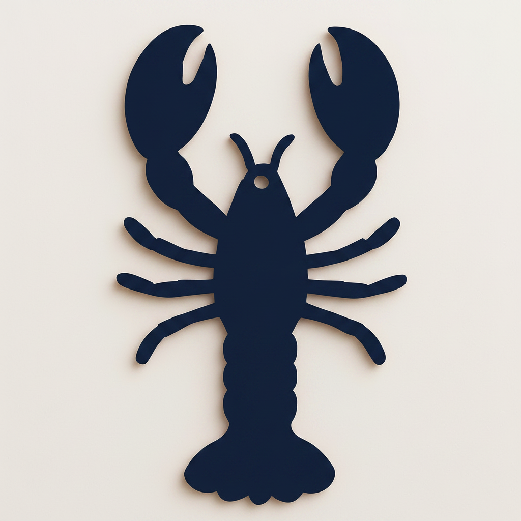 Coral Lobster αστακός από πλεξιγκλάς Laser Cut για μπομπονιέρες βάπτισης, ναυτική διακόσμηση και καλοκαιρινές DIY δημιουργίες | So Cute Cut