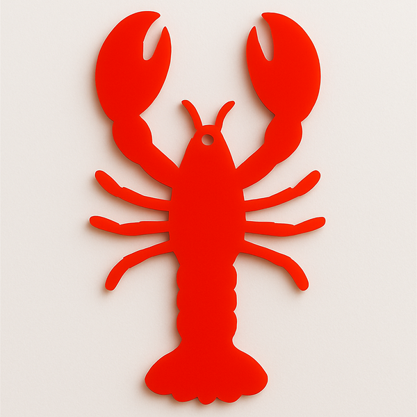 Coral Lobster αστακός από πλεξιγκλάς Laser Cut για μπομπονιέρες βάπτισης, ναυτική διακόσμηση και καλοκαιρινές DIY δημιουργίες | So Cute Cut

