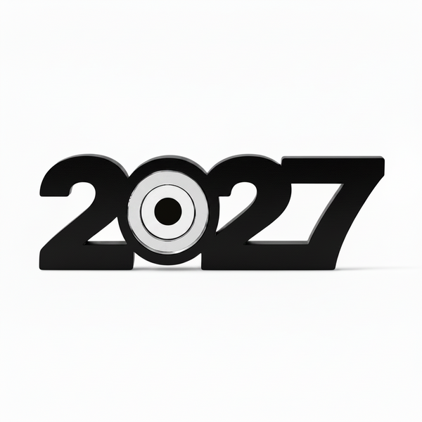 Χειροποίητο γούρι 2027 με ενσωματωμένο μάτι από καθρέφτη,  για εταιρικά δώρα και διακόσμηση νέας χρονιάς, So Cute Cut