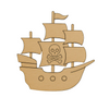 Ξύλινο πειρατικό καράβι φιγούρα – So Cute Cut