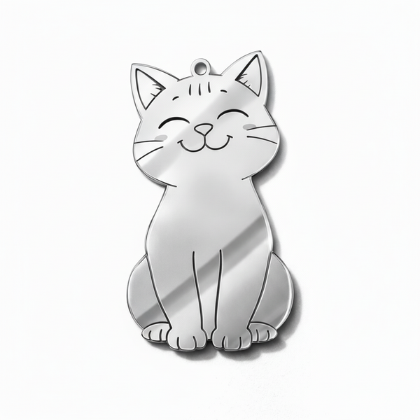 Κρεμαστό γατάκι από plexiglass καθρέφτη με χάραξη – So Cute Cut