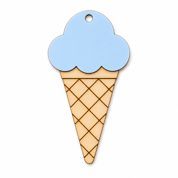 Sweet Ice Cream Διακοσμητικό Παγωτό από Σημύδα & Πλεξιγκλάς | DIY Summer Charm