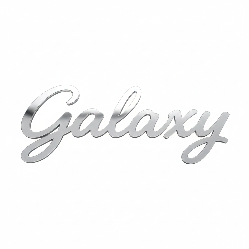 Galaxy Script Sign | Laser Cut Επιγραφή από Πλεξιγκλάς & MDF