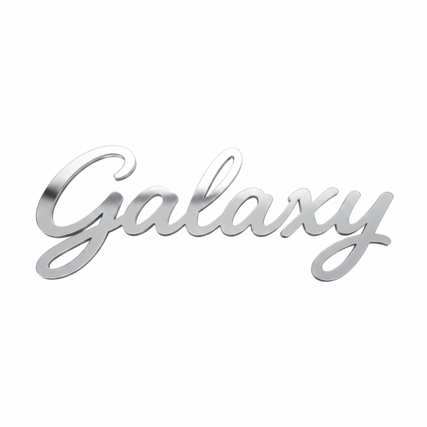 Galaxy Script Sign | Laser Cut Επιγραφή από Πλεξιγκλάς & MDF