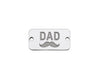 Ορθογώνια στοιχεία βραχιολιού DAD Daddy και Μπαμπάς από ασημί καθρέφτη plexiglass με χάραξη laser