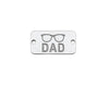 Ορθογώνια στοιχεία βραχιολιού DAD Daddy και Μπαμπάς από ασημί καθρέφτη plexiglass με χάραξη laser
