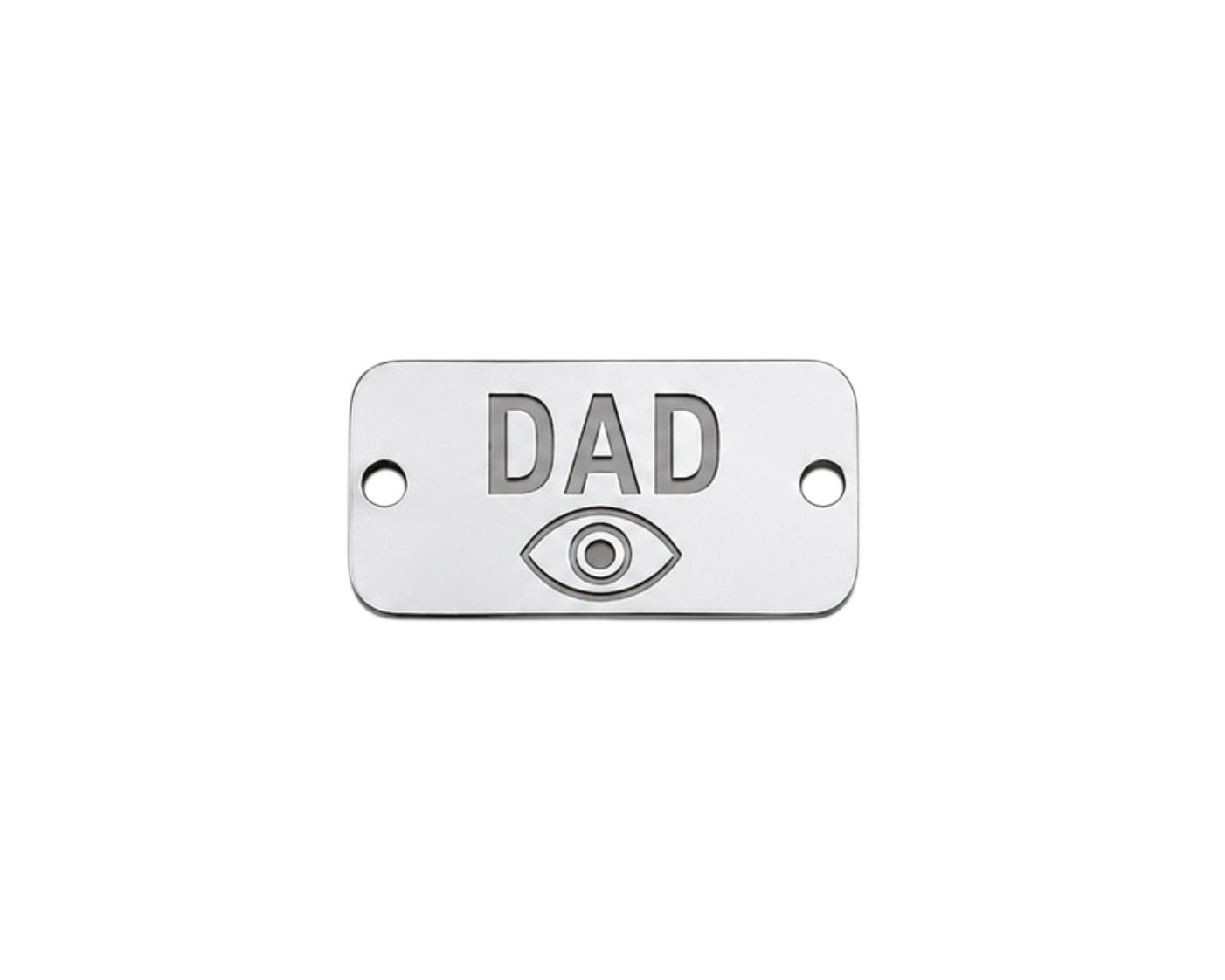 Ορθογώνια στοιχεία βραχιολιού DAD Daddy και Μπαμπάς από ασημί καθρέφτη plexiglass με χάραξη laser