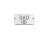 Ορθογώνια στοιχεία βραχιολιού DAD Daddy και Μπαμπάς από ασημί καθρέφτη plexiglass με χάραξη laser