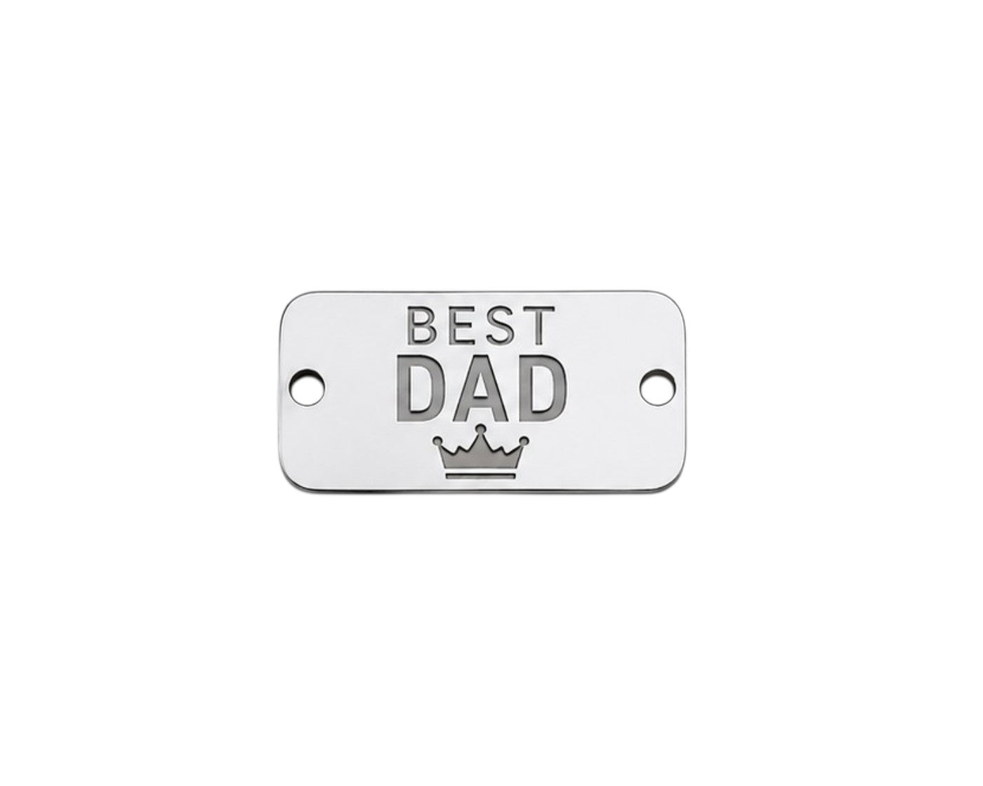 Ορθογώνια στοιχεία βραχιολιού DAD Daddy και Μπαμπάς από ασημί καθρέφτη plexiglass με χάραξη laser