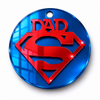Ακρυλικό στρογγυλό κρεμαστό στοιχείο Dad Hero 6cm με συνδυασμό καθρεφτών plexiglass για μπρελόκ, λαμπάδες και χειροποίητες δημιουργίες So Cute Cut.