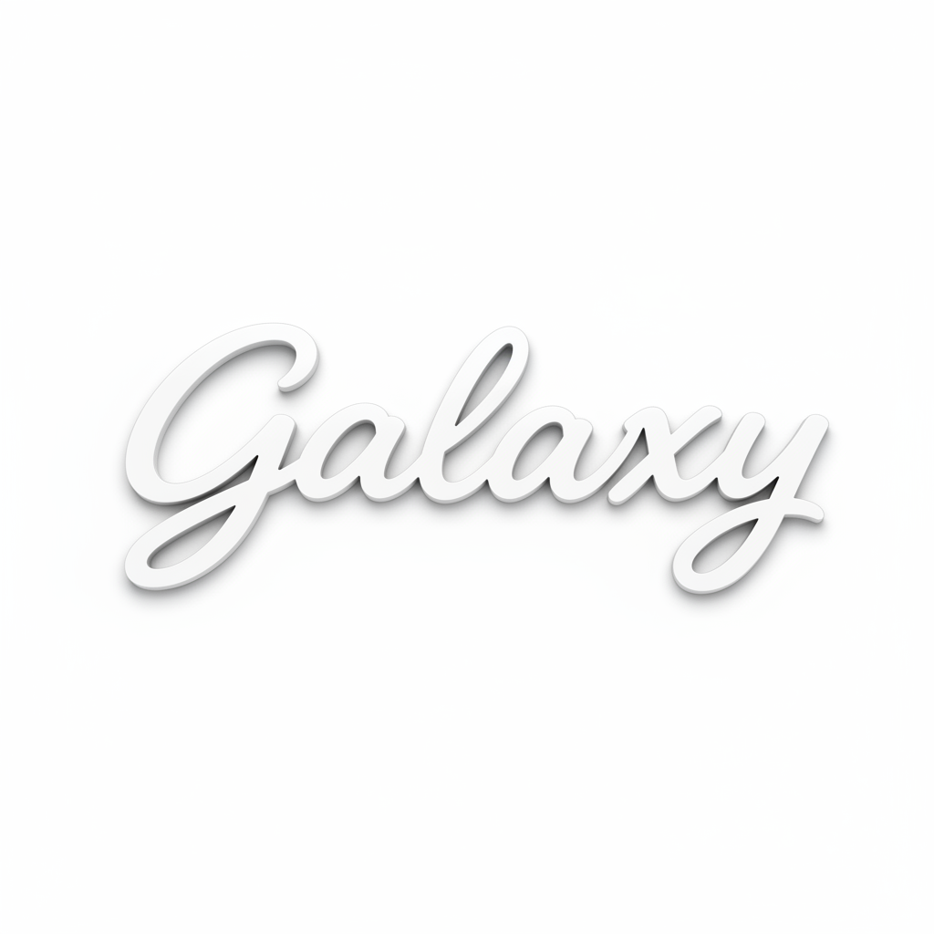 Galaxy Script Sign | Laser Cut Επιγραφή από Πλεξιγκλάς & MDF