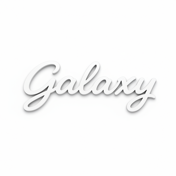 Galaxy Script Sign | Laser Cut Επιγραφή από Πλεξιγκλάς & MDF