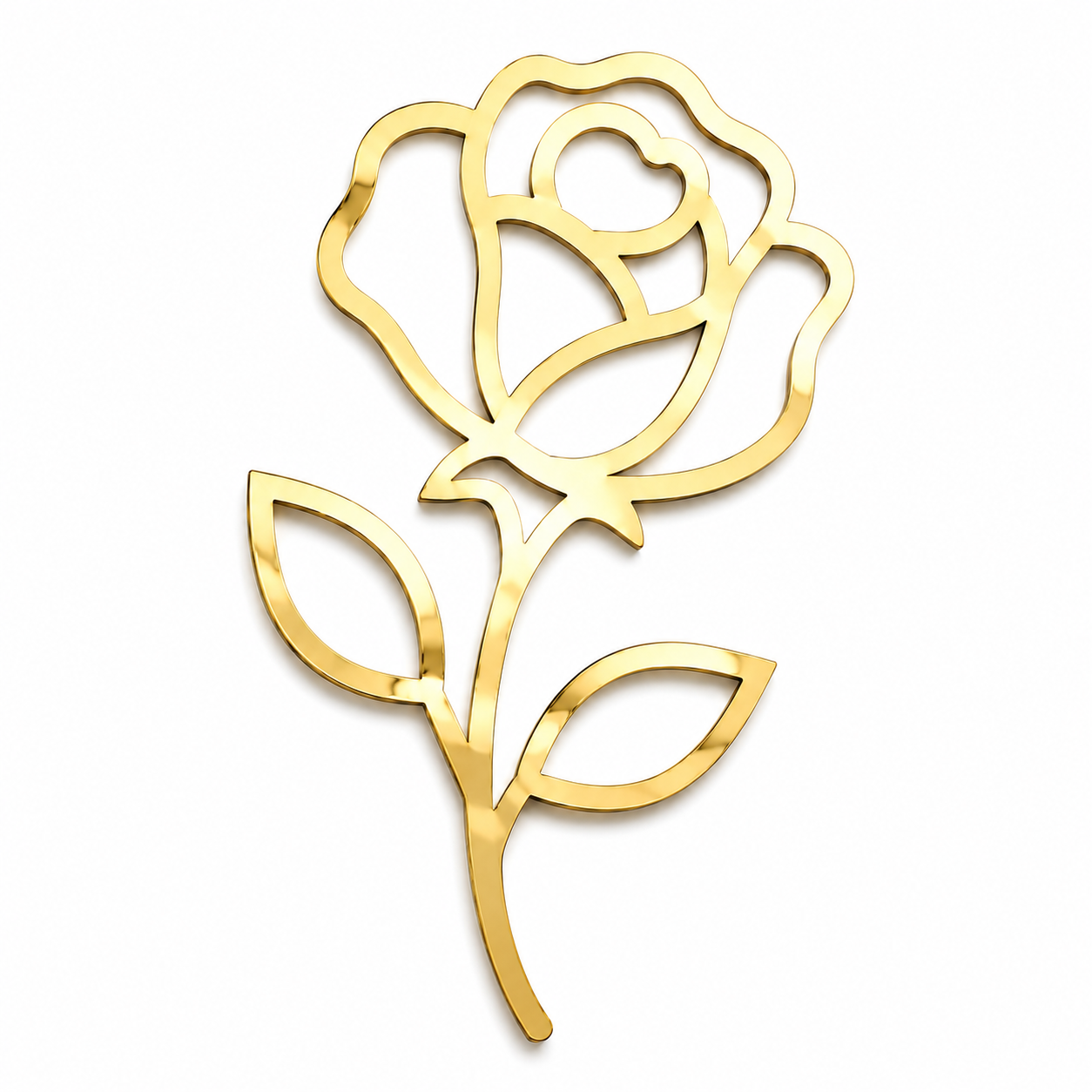 Rose Minimal | Laser Cut Σιλουέτα Τριαντάφυλλο