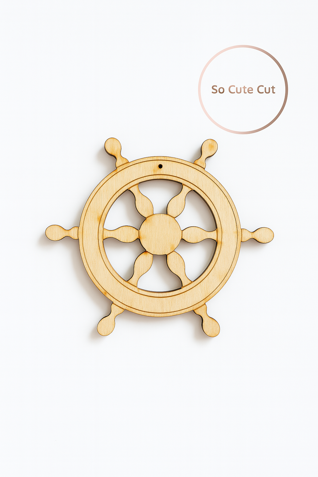 Ξύλινο ναυτικό τιμόνι από κόντρα πλακέ σημύδας, με καψαλισμένες άκρες – So Cute Cut