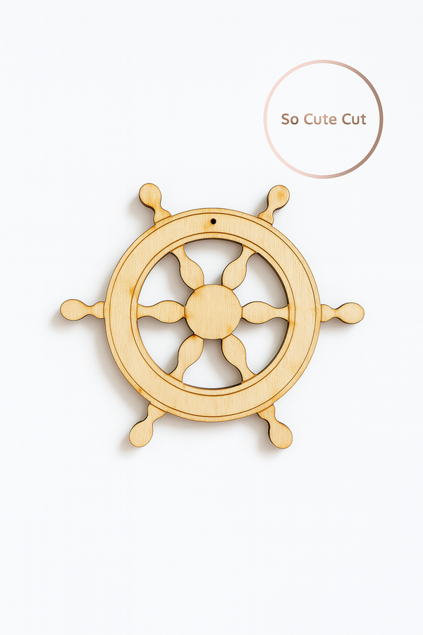 Ξύλινο ναυτικό τιμόνι από κόντρα πλακέ σημύδας, με καψαλισμένες άκρες – So Cute Cut