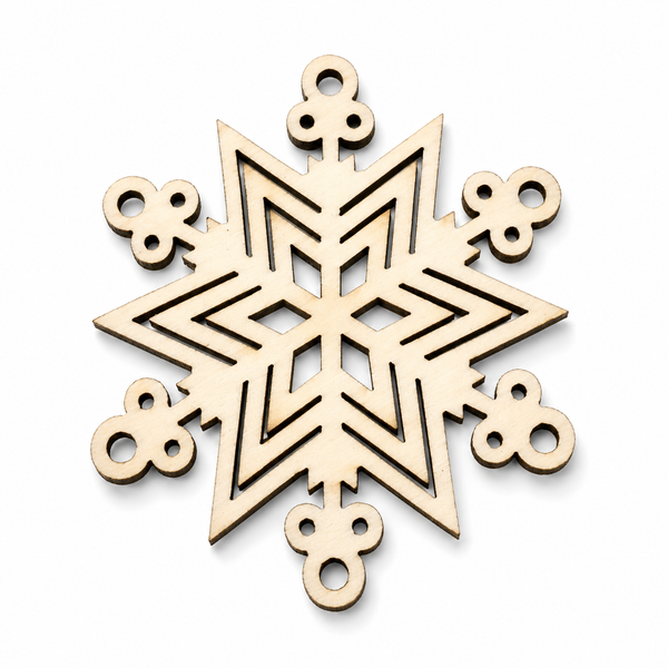Arctic Star | Γεωμετρική Νιφάδα Χιονιού Laser Cut