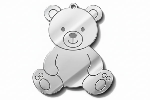 Κρεμαστό Plexi Αρκουδάκι με Χάραξη – Καθρέφτης