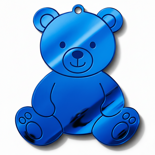 Κρεμαστό Plexi Αρκουδάκι με Χάραξη – Καθρέφτης