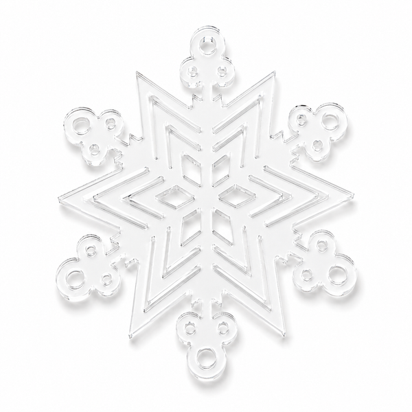 Arctic Star | Γεωμετρική Νιφάδα Χιονιού Laser Cut