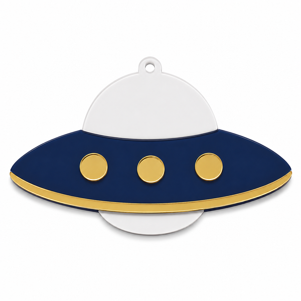 Space UFO | Κρεμαστό UFO από Πλεξιγκλάς για Βάπτιση, Baby Shower & DIY