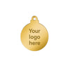 EcoMark Ball custom charm tag με χάραξη λογοτύπου από χρυσό plexiglass καθρέφτη για εταιρικά δώρα και συσκευασίες