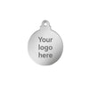 EcoMark Ball custom charm tag με χάραξη λογοτύπου από ασημί plexiglass καθρέφτη για εταιρικά δώρα και συσκευασίες