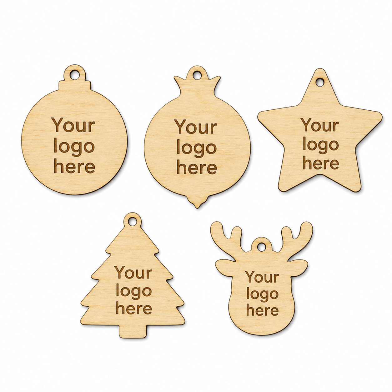 EcoMark Wooden Charm με χάραξη λογοτύπου σε ξύλο για εταιρικά δώρα, συσκευασίες και χριστουγεννιάτικα γούρια