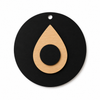 Minimal Evil Eye Circle από μαύρο MDF με λεπτομέρεια από MDF οξιάς και μαύρο κέντρο | So Cute Cut