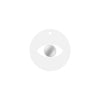 Minimal eye charm from colored plexiglass with gold or silver mirror center from the Eyeform Color Series collection by So Cute Cut.